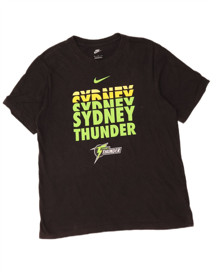 T-shirt grafica Nike Sydney Thunder da uomo in cotone medio nero