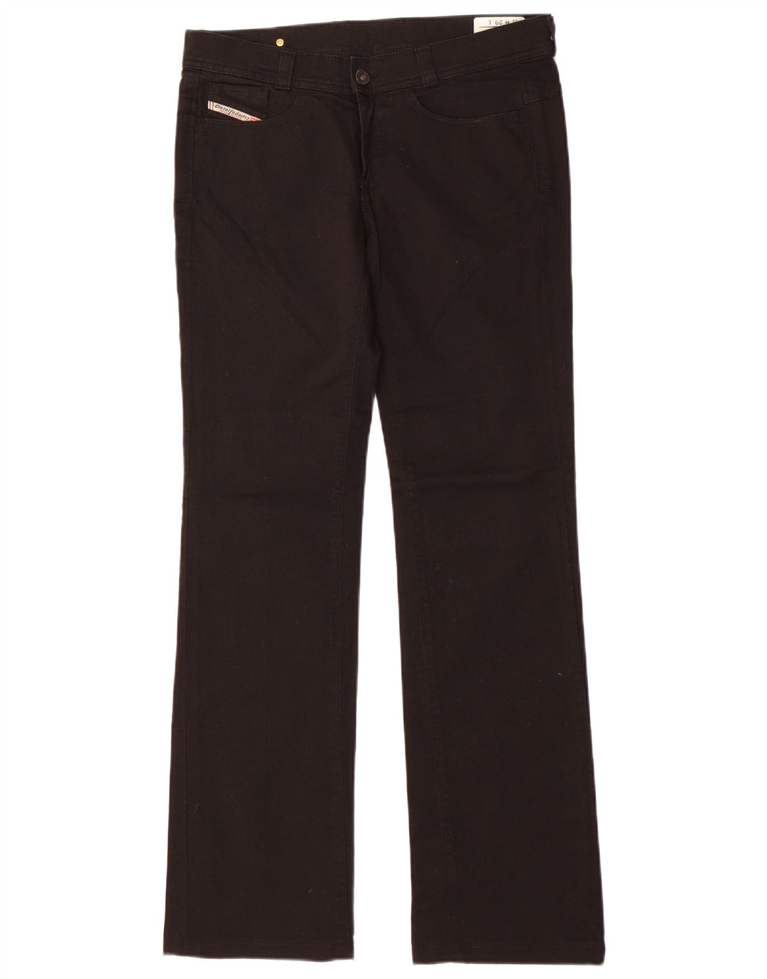 Jeans dritti da donna Diesel W29 L32 cotone nero