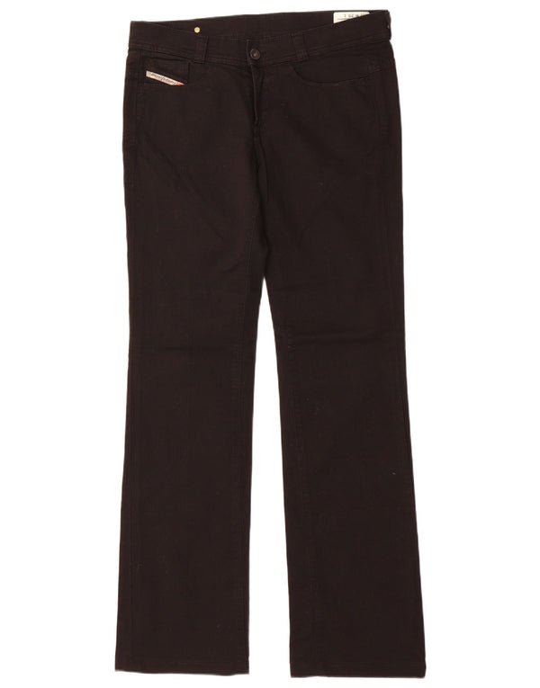 Jeans dritti da donna Diesel W29 L32 cotone nero