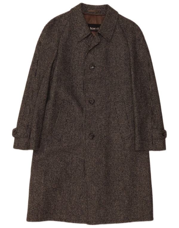 Cappotto da uomo LORD IT 50 Large grigio pied de poule in lana vergine