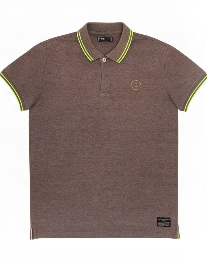 Polo da uomo Jack & Jones in poliestere grigio medio