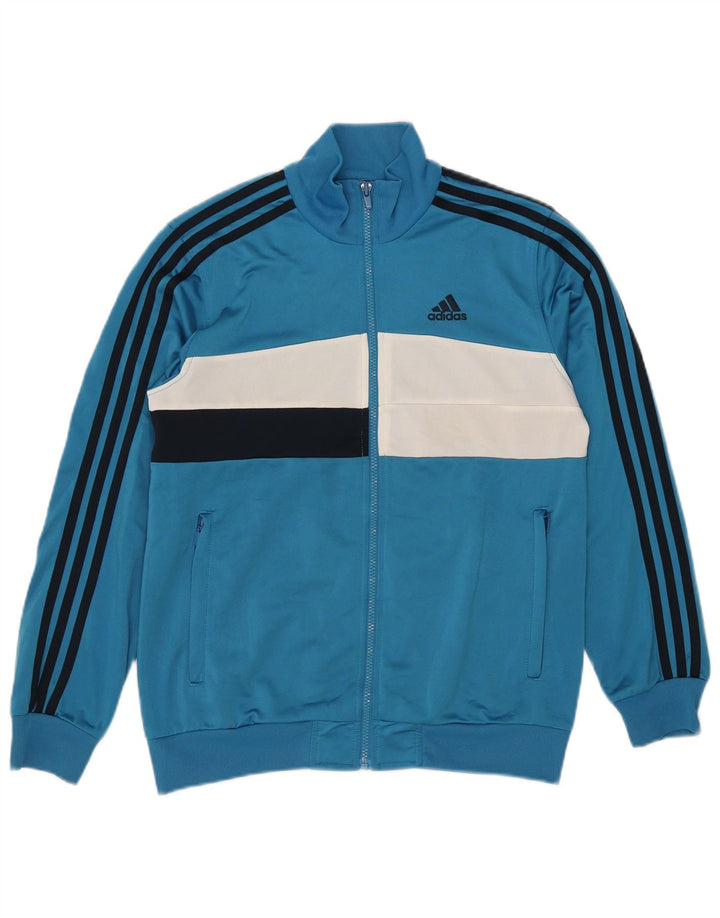 Giacca da tuta da uomo Adidas XS blu in poliestere color block
