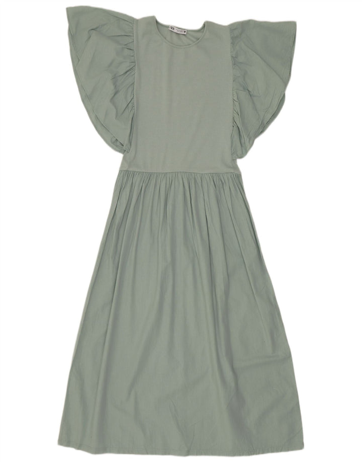 Abito maxi a pipistrello da donna Zara UK 12 verde medio