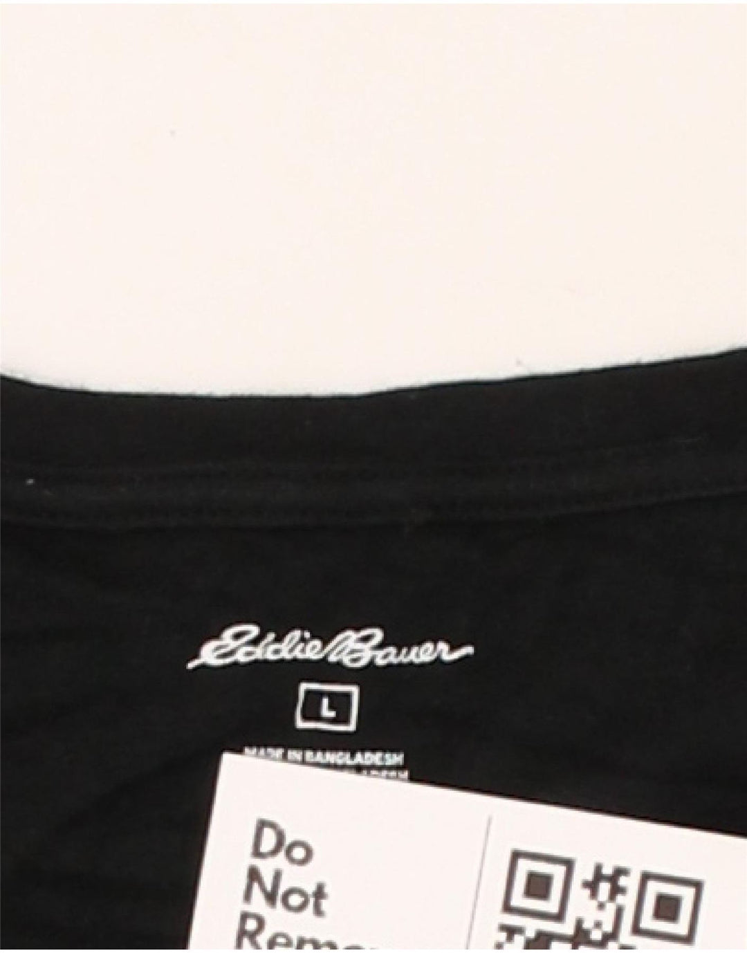 EDDIE BAUER Top da donna a maniche lunghe UK 16 grande cotone nero
