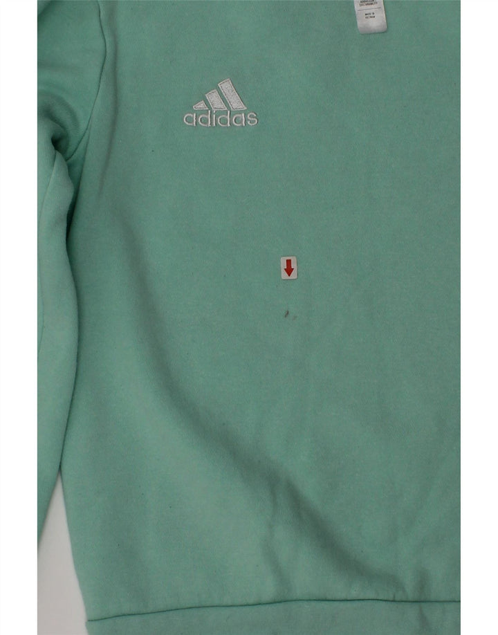 Felpa Adidas Bambino Maglione 7-8 Anni Cotone Verde