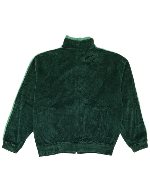 Giacca da tuta oversize vintage da donna UK 16 Large Green Colourblock