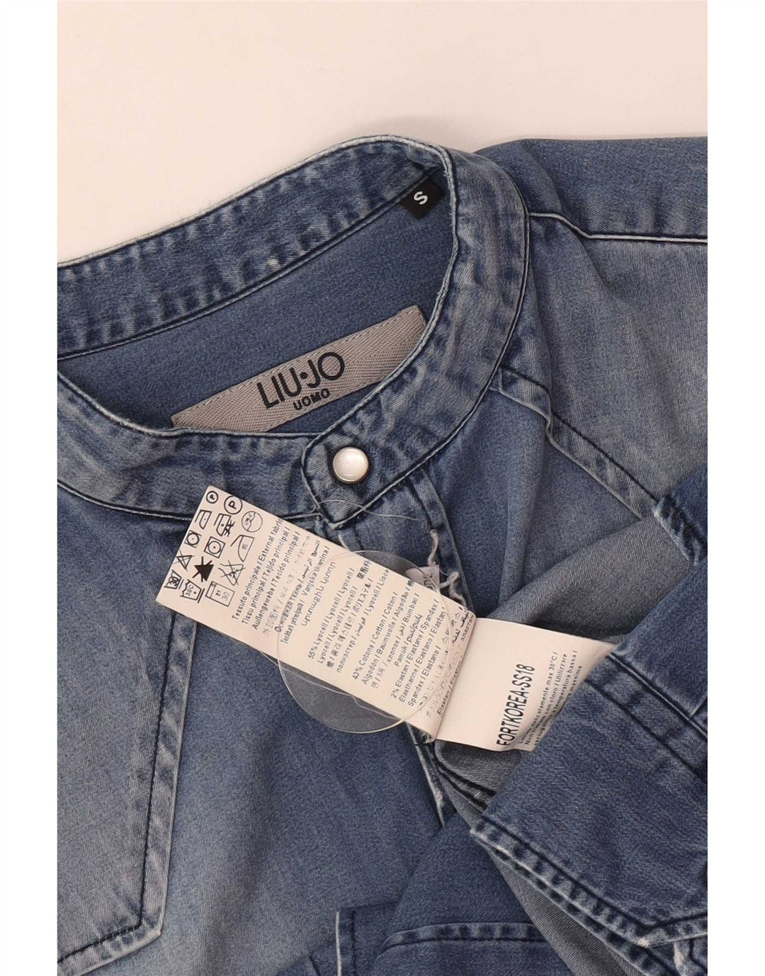 Camicia Uomo Liu Jo Small Lyocell Blu