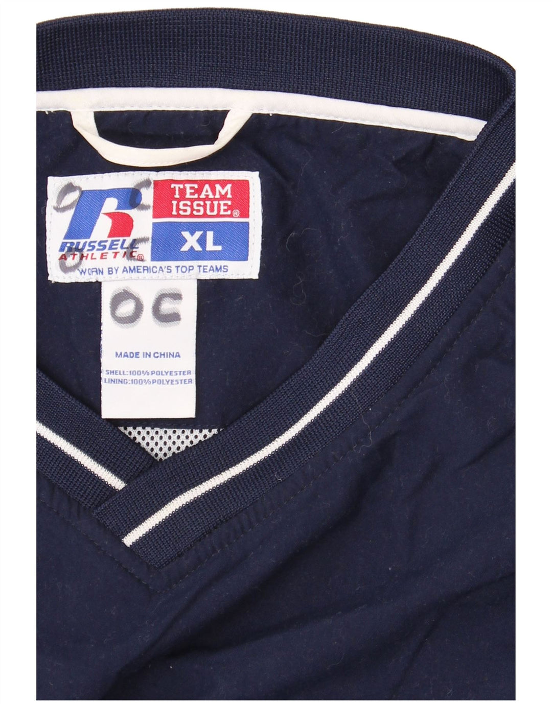 RUSSELL ATHLETIC Felpa da uomo Maglione XL Blu navy Colourblock Poliestere