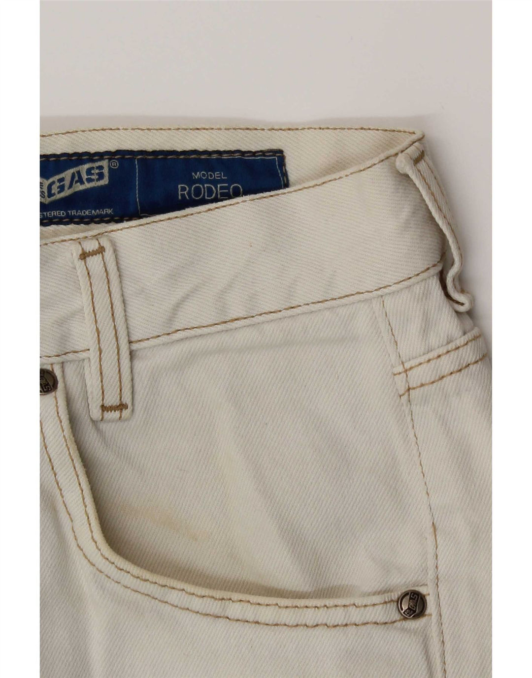 Jeans affusolati da uomo Gas W32 L30 cotone bianco