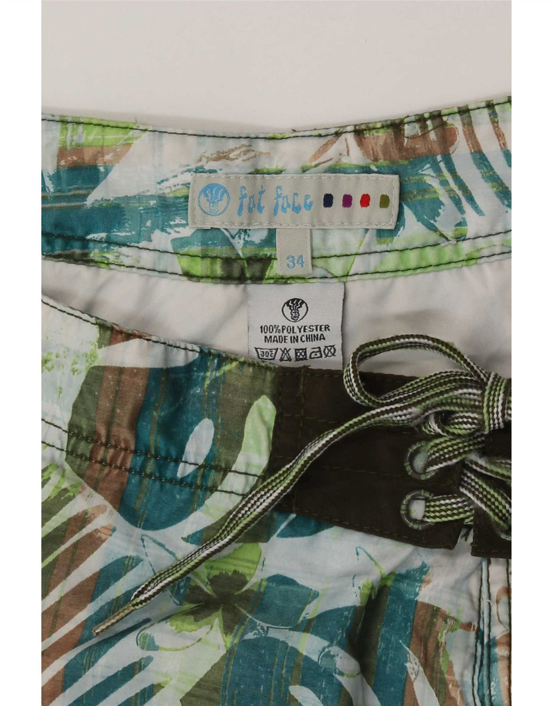 Pantaloncini da bagno da uomo Fat Face Grande poliestere floreale verde