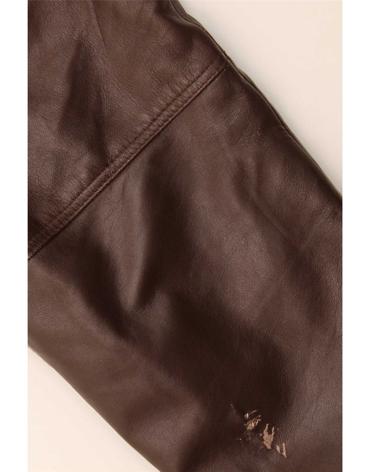 Giacca in pelle vintage da uomo UK 40 grande in pelle marrone