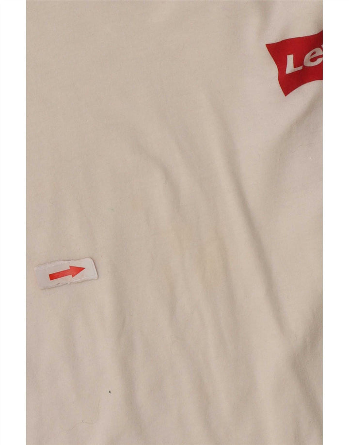 T-shirt da donna Levi's Top UK 16 grande cotone bianco