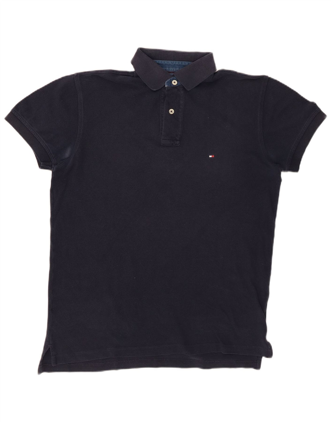 TOMMY HILFIGER Polo da uomo piccola in cotone blu navy