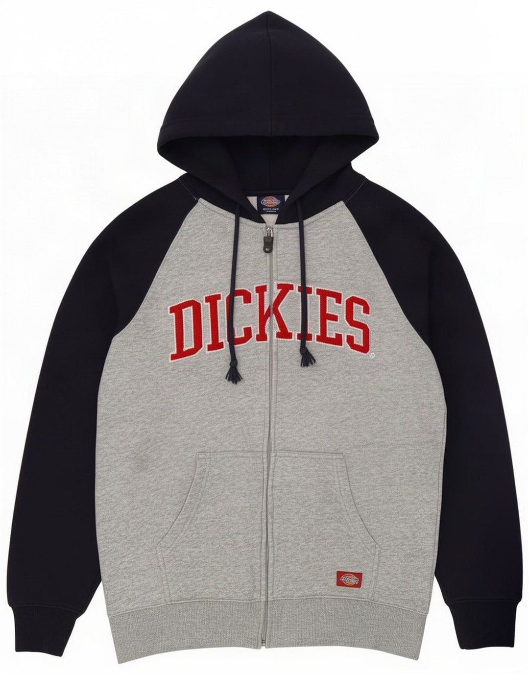 Dickies Maglione con cappuccio e zip da uomo grigio medio Colourblock