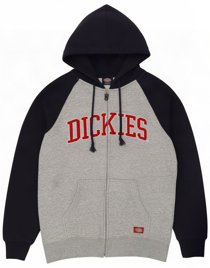 Dickies Maglione con cappuccio e zip da uomo grigio medio Colourblock
