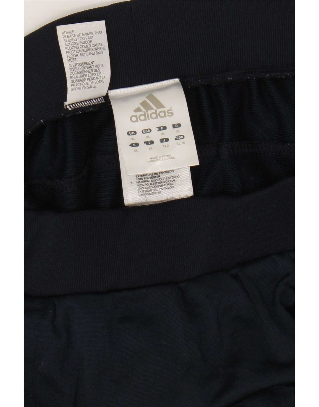 Pantaloni da tuta da uomo Adidas XL poliestere blu navy