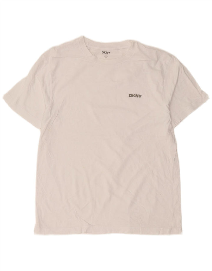 T-shirt bambino Dkny Top 15-16 anni grande in cotone bianco