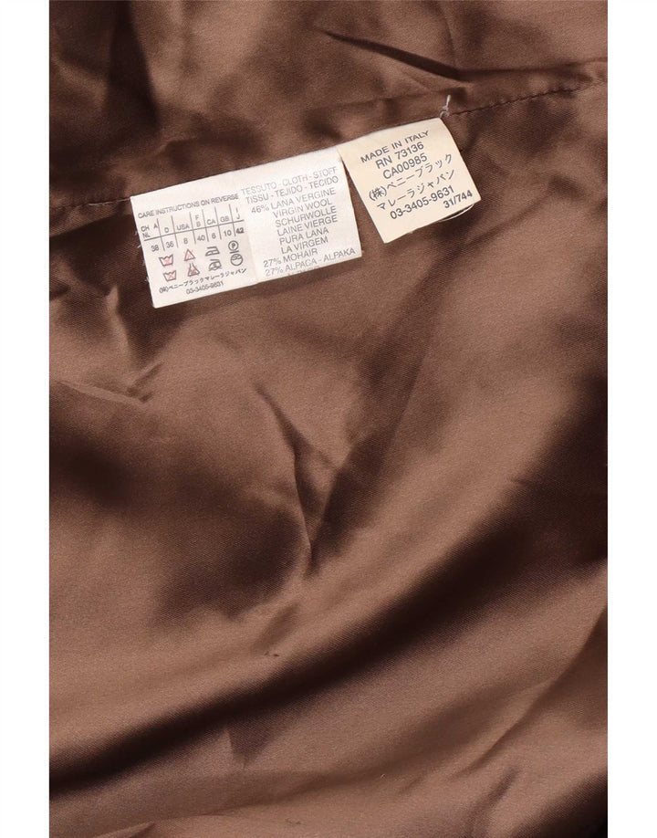 Soprabito oversize da donna Marella UK 10 piccolo in lana vergine marrone