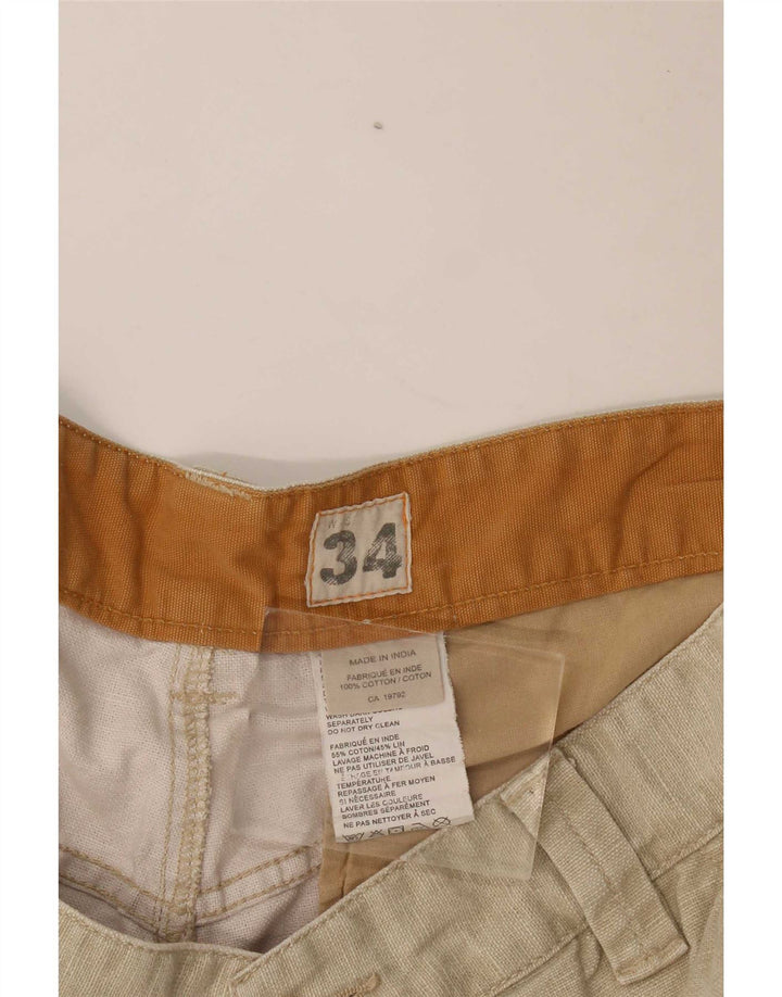 Pantaloncini cargo da uomo Timberland W34 Large in cotone beige