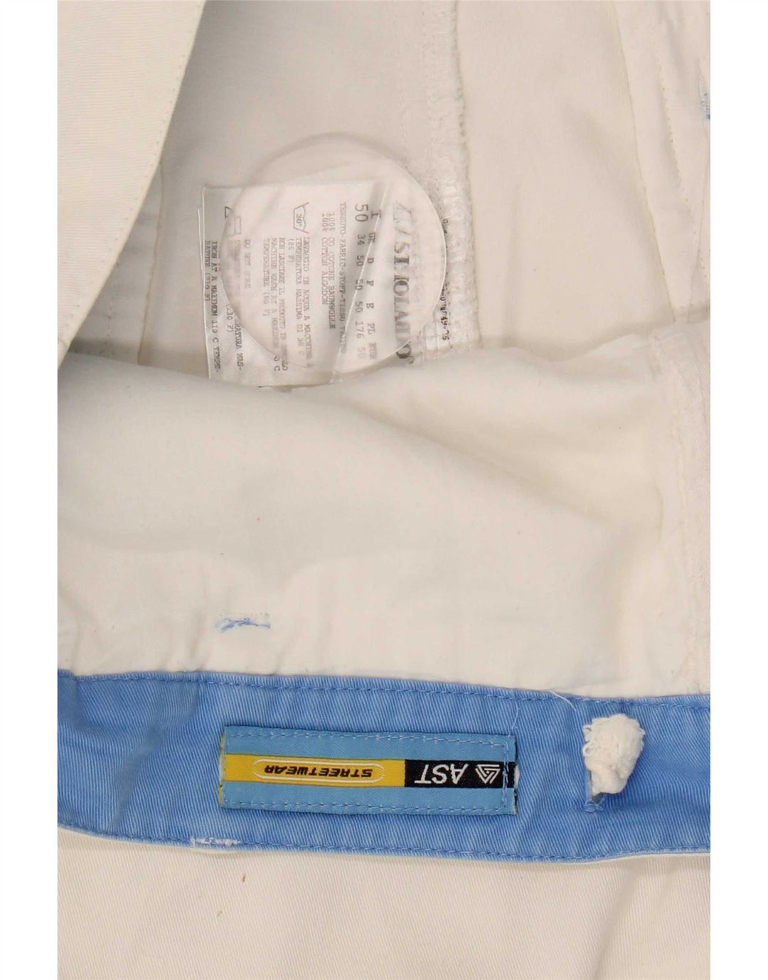 Pantaloncini cargo da uomo AST W34 grandi cotone bianco