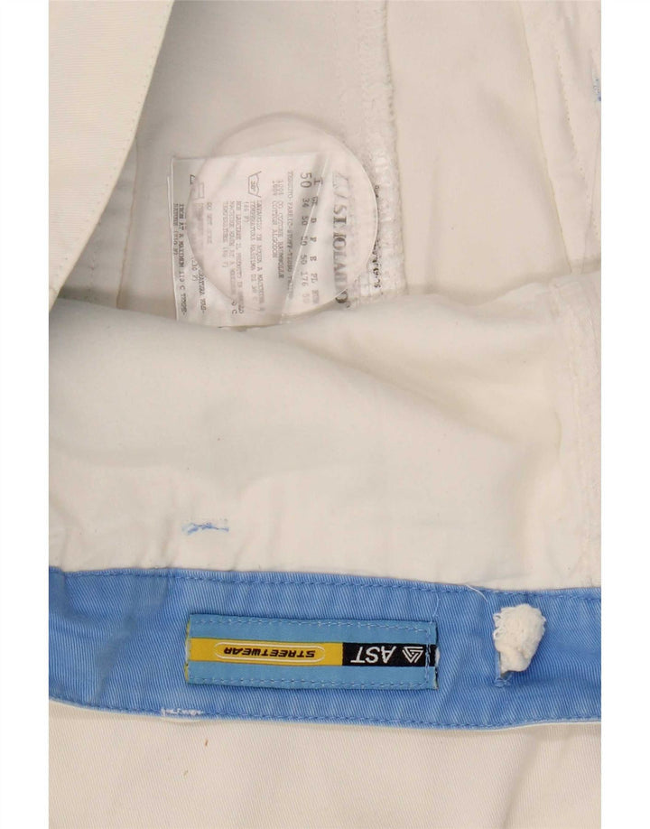 Pantaloncini cargo da uomo AST W34 grandi cotone bianco