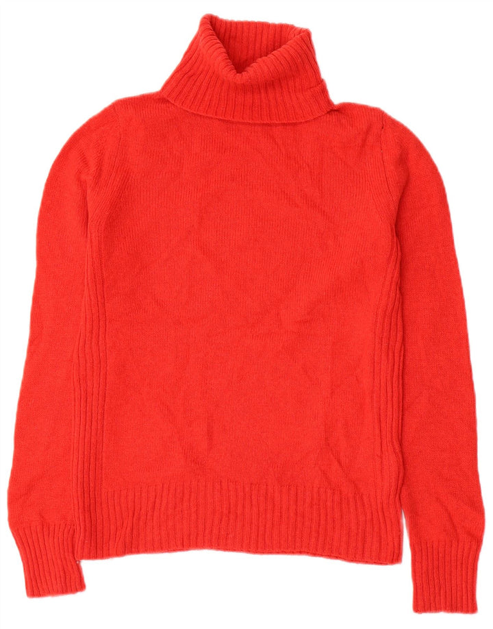 Maglione maglione a collo alto da donna Marks & Spencer UK 6 XS rosso lana