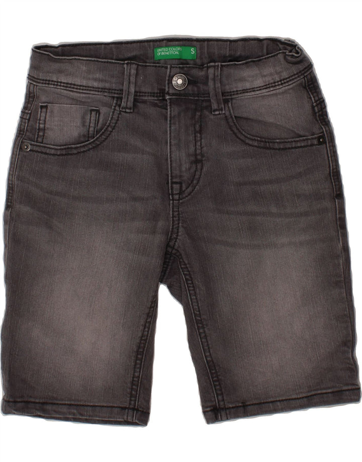 BENETTON Boys Denim Shorts 7-8 Years Small W24 Grey Vintage Benetton and Second-Hand Benetton from Messina Hembry 