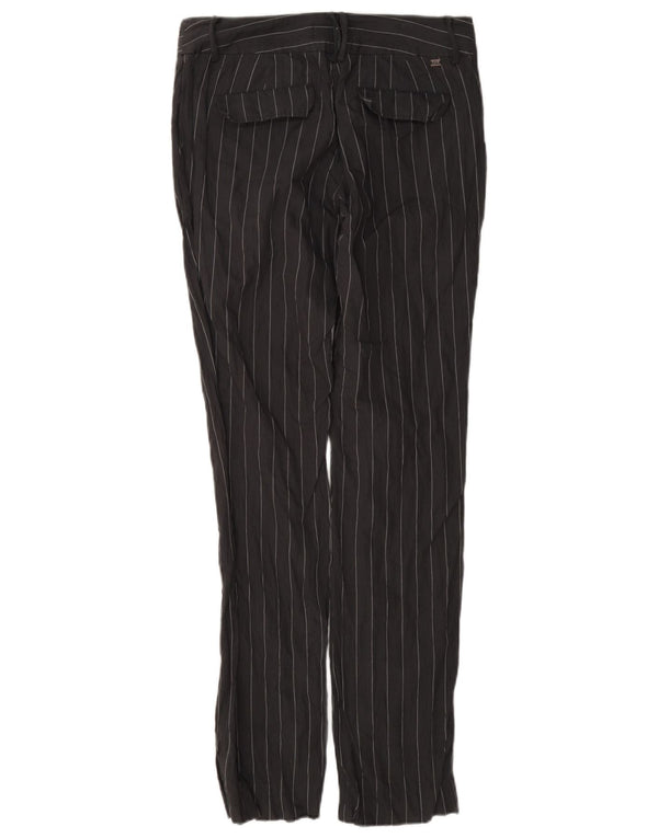 Pantaloni da abito dritti da donna Quiksilver W25 L31 gessato grigio