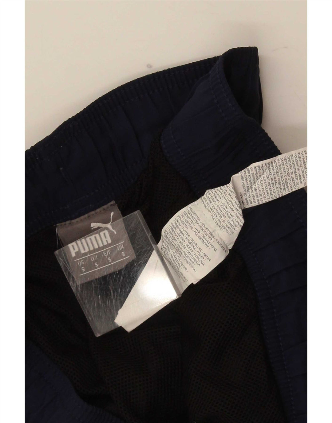 Pantaloncini sportivi grafici da uomo Puma piccoli in poliestere blu navy