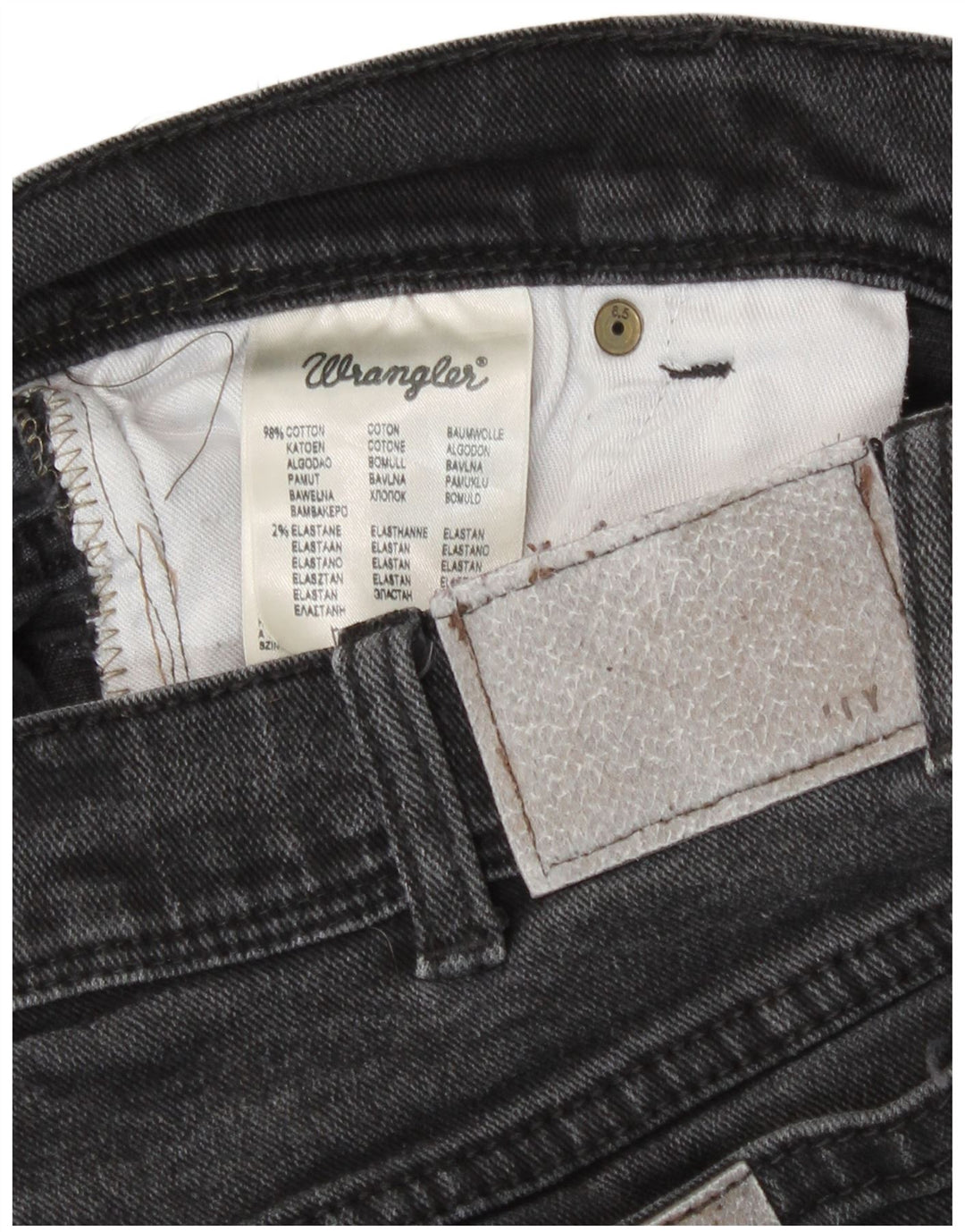 Jeans dritti da uomo Wrangler vestibilità regolare W36 L32 cotone grigio