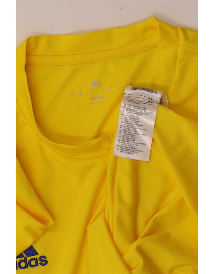 T-shirt Adidas Climalite da uomo Top in poliestere giallo medio