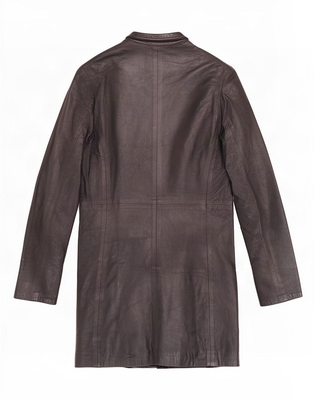 Cappotto in pelle vintage da donna IT 44 medio nero