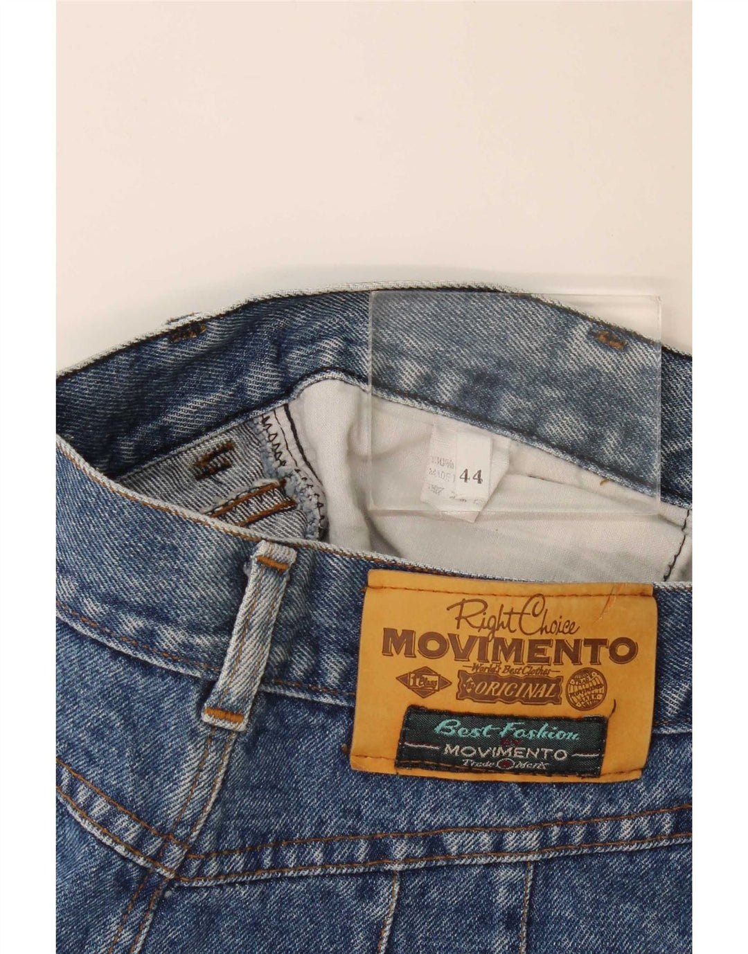 Gonna di jeans vintage da donna IT 44 media W26 cotone blu