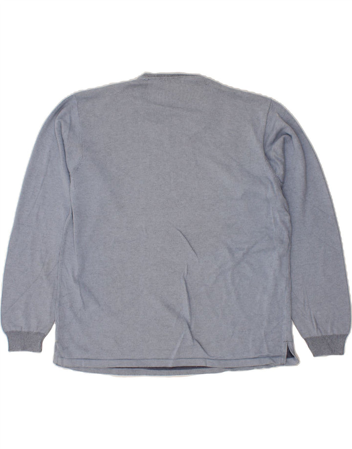 IZOD Mens V-Neck Jumper Sweater XL Blue Cotton Vintage Izod and Second-Hand Izod from Messina Hembry 