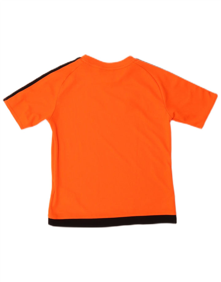 T-shirt ADIDAS da bambino Climalite 9-10 anni in poliestere color block arancione