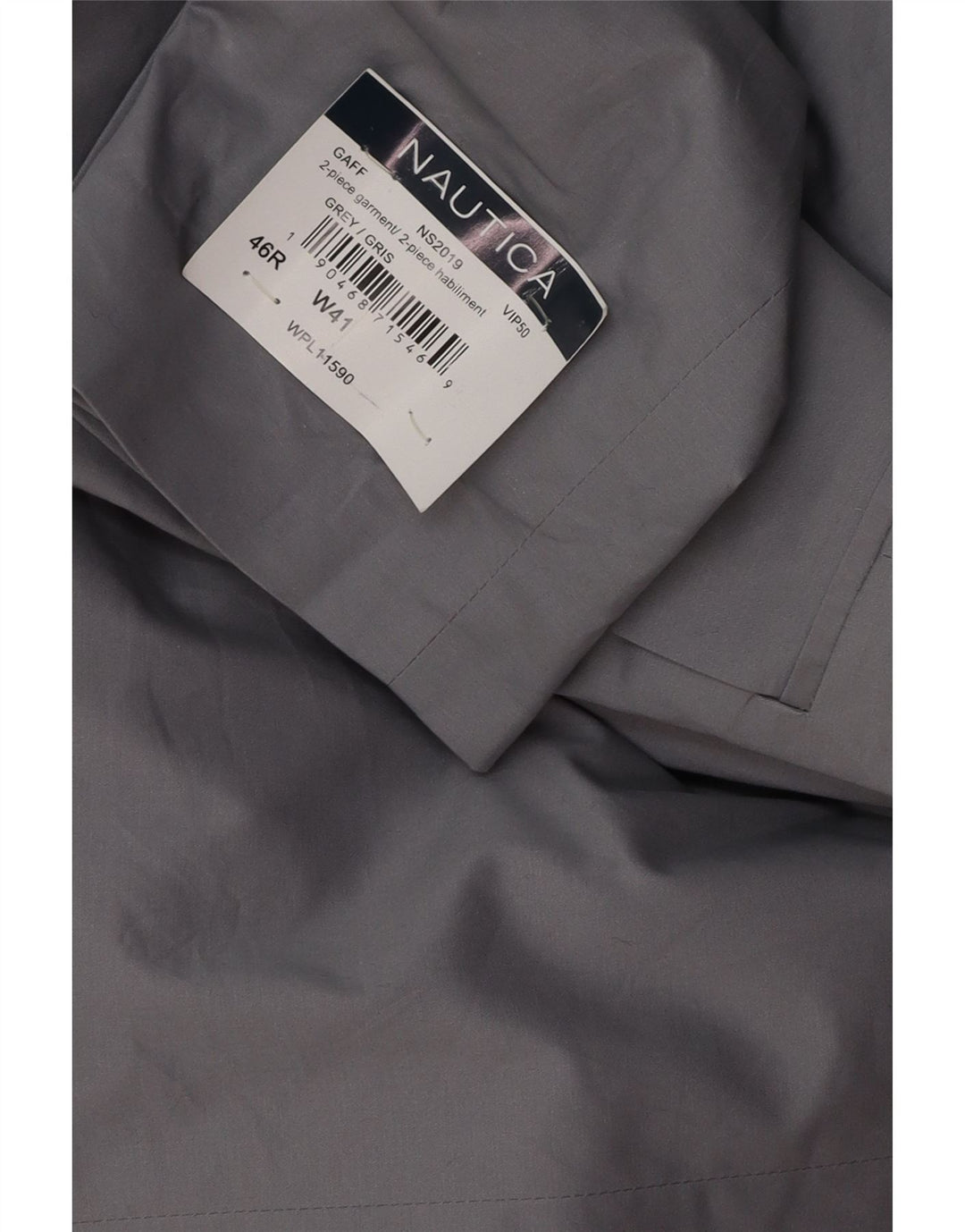 NAUTICA Mens 2 Button Blazer Jacket UK 46 3XL Grey Cotton