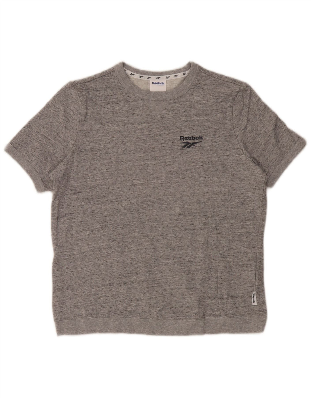 T-shirt oversize Reebok da donna UK 8/10 Small Grey Flecked