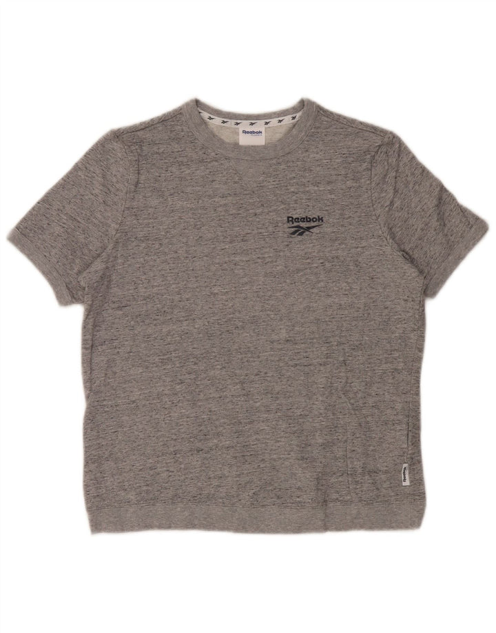 T-shirt oversize Reebok da donna UK 8/10 Small Grey Flecked