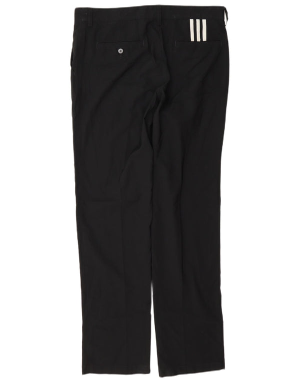 Pantaloni chino dritti Adidas Climalite da uomo W34 L34 poliestere nero