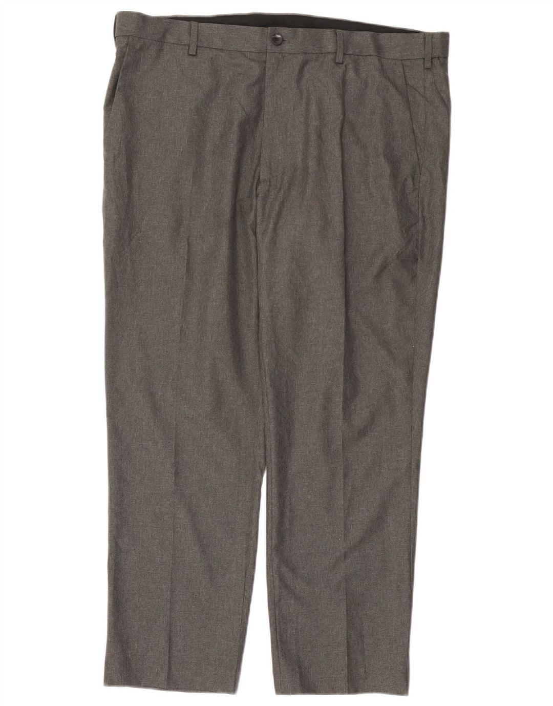 Pantaloni da abito corti da uomo Marks & Spencer vestibilità regolare W40 L30 poliestere grigio