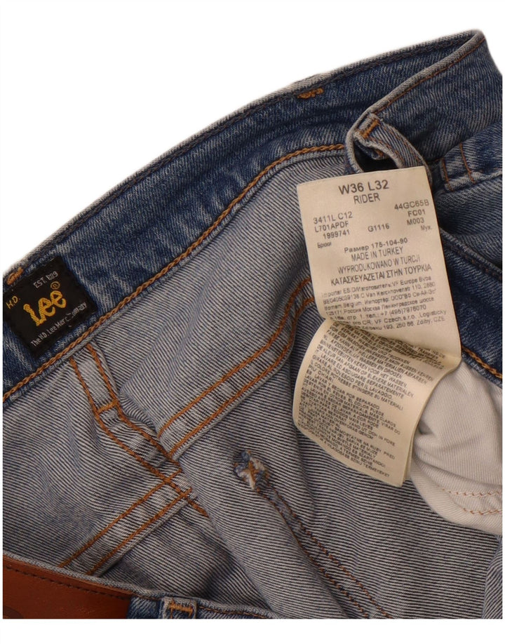 Jeans dritti da uomo Lee Rider W36 L32 in cotone blu