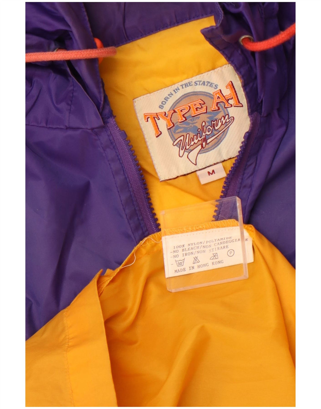 UNIFORM Giacca antipioggia pullover ampia da uomo UK 38 Arancione medio