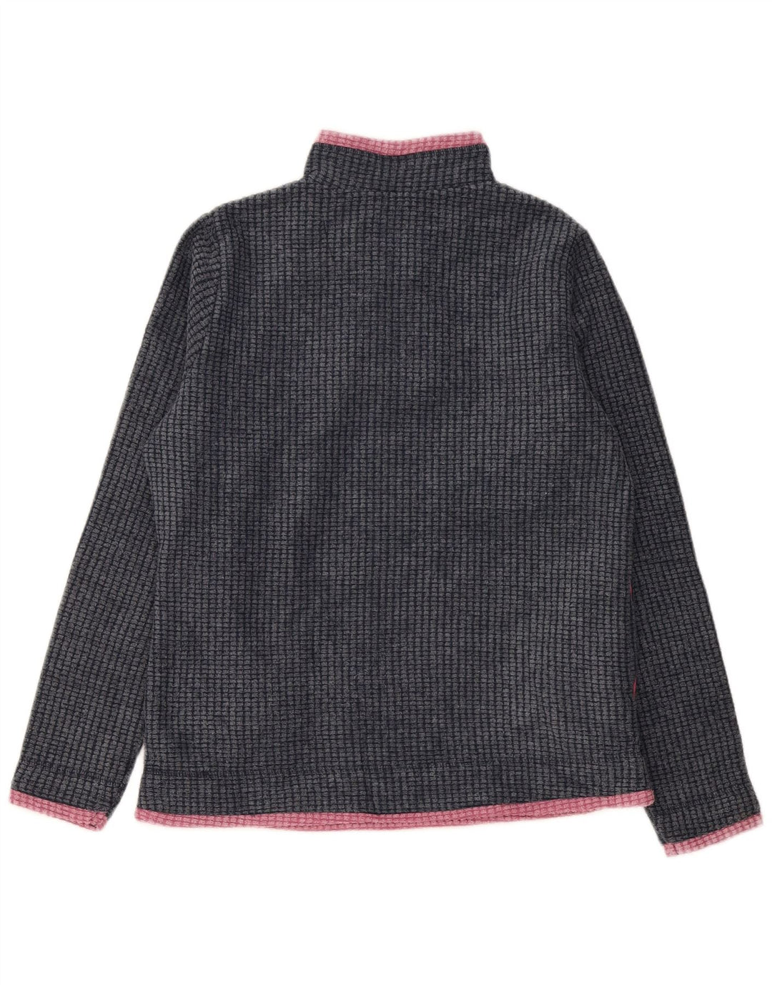Maglione in pile da donna con collo e zip Weird Fish UK 12 Poliestere grigio medio