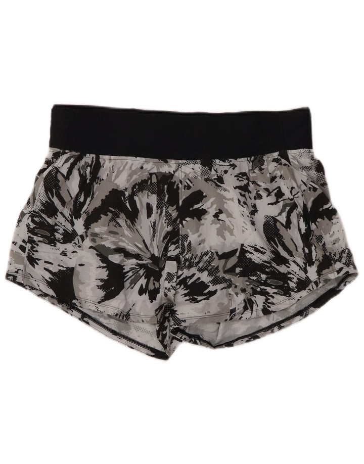 Pantaloncini sportivi aderenti con motivo astratto da donna UNDER ARMOUR UK 14 Large Grigio
