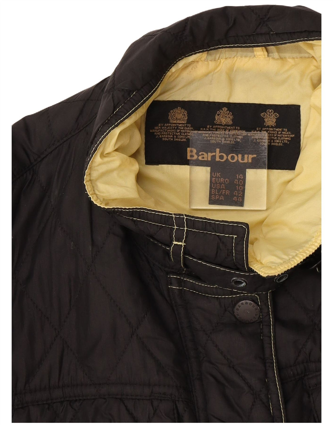 Giacca trapuntata da donna Barbour UK 14 grande nera