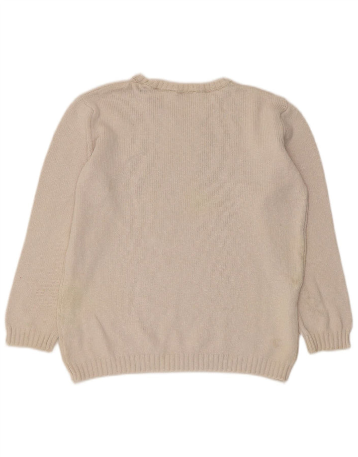 Maglione maglione con scollo a barca da donna Marks & Spencer UK 10 piccolo bianco sporco