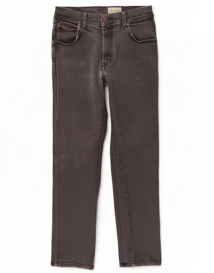 Jeans dritti elasticizzati Texas Wrangler da uomo W32 L30 cotone grigio