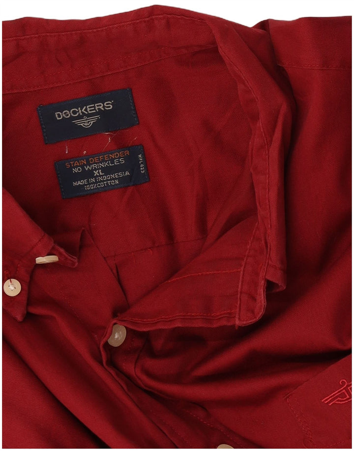 Camicia da uomo Dockers XL in cotone rosso