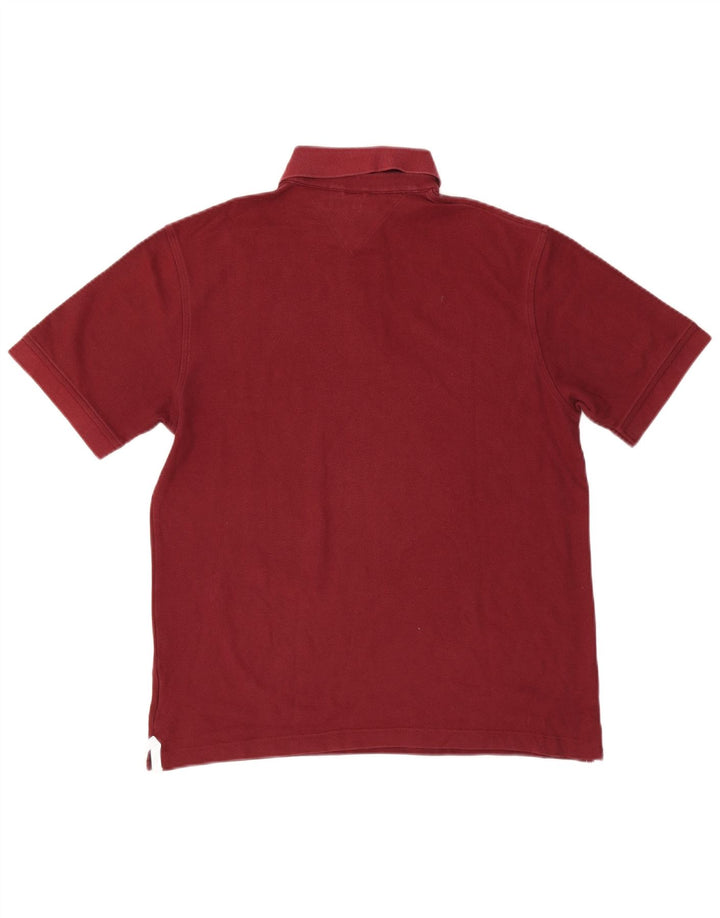 TOMMY HILFIGER Polo da uomo in cotone bordeaux medio