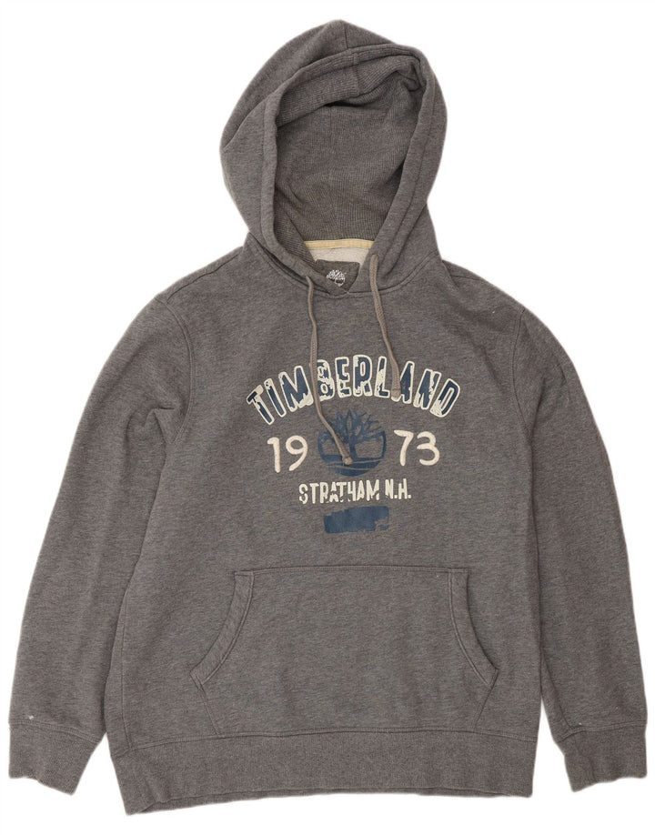 Maglione con cappuccio grafico da uomo Timberland grigio medio
